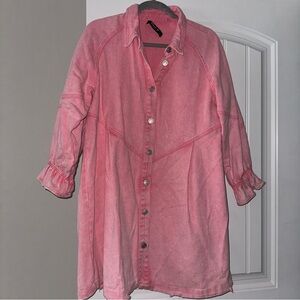 Pink Denim Dress